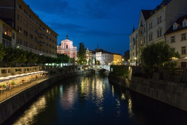 Řeka Ljubljanica za tmy (www.slovenia.info, photo: Coppo di Marco Coppo)